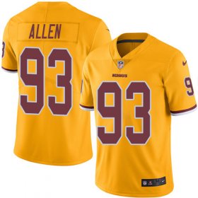 Wholesale Cheap Nike Redskins #93 Jonathan Allen Gold Men\'s Stitched NFL Limited Rush Jersey