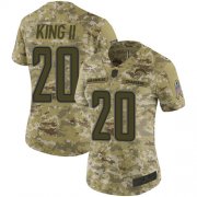 Wholesale Cheap Nike Chargers #20 Desmond King II Camo Women's Stitched NFL Limited 2018 Salute to Service Jersey