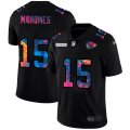 Cheap Kansas City Chiefs #15 Patrick Mahomes Men's Nike Multi-Color Black 2020 NFL Crucial Catch Vapor Untouchable Limited Jersey