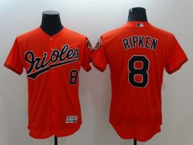 Wholesale Cheap Orioles #8 Cal Ripken Orange Flexbase Authentic Collection Stitched MLB Jersey