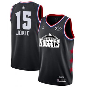 Wholesale Cheap Nuggets #15 Nikola Jokic Black Basketball Jordan Swingman 2019 All-Star Game Jersey