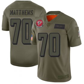 Wholesale Cheap Nike Falcons #70 Jake Matthews Camo Youth Stitched NFL Limited 2019 Salute to Service Jersey