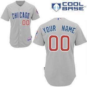 Wholesale Cheap Cubs Personalized Authentic Grey MLB Jersey (S-3XL)