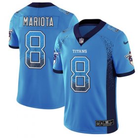 Wholesale Cheap Nike Titans #8 Marcus Mariota Light Blue Alternate Men\'s Stitched NFL Limited Rush Drift Fashion Jersey