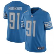 Wholesale Cheap Nike Lions #91 A'Shawn Robinson Blue Team Color Men's Stitched NFL Vapor Untouchable Limited Jersey
