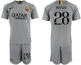 Wholesale Cheap Roma #28 Bianda Away Soccer Club Jersey