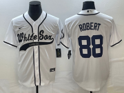 Wholesale Cheap Men's Chicago White Sox #88 Luis Robert White Cool Base Stitched Baseball Jersey