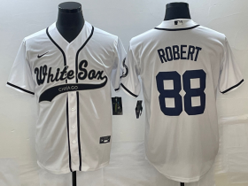 Wholesale Cheap Men\'s Chicago White Sox #88 Luis Robert White Cool Base Stitched Baseball Jersey