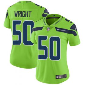 Wholesale Cheap Nike Seahawks #50 K.J. Wright Green Women\'s Stitched NFL Limited Rush Jersey
