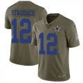 Wholesale Cheap Nike Cowboys #12 Roger Staubach Olive Men's Stitched NFL Limited 2017 Salute To Service Jersey