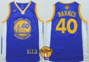Wholesale Cheap Men's Golden State Warriors #40 Harrison Barnes Blue 2017 The NBA Finals Patch Jersey