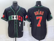Wholesale Cheap Men's Mexico Baseball #7 Julio Urias Number 2023 Black World Baseball Classic Stitched Jersey8
