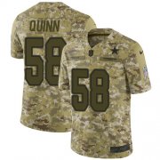 Wholesale Cheap Nike Cowboys #58 Robert Quinn Camo Men's Stitched NFL Limited 2018 Salute To Service Jersey