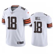 Wholesale Cheap Men's Cleveland Browns #18 David Bell White Vapor Untouchable Limited Stitched Jersey