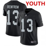 Wholesale Cheap Youth Las Vegas Raiders #13 Hunter Renfrow Black Team Color Stitched Football Vapor Untouchable Limited Jersey