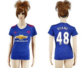 Wholesale Cheap Women\'s Manchester United #48 Keane Away Soccer Club Jersey