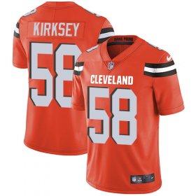 Wholesale Cheap Nike Browns #58 Christian Kirksey Orange Alternate Youth Stitched NFL Vapor Untouchable Limited Jersey