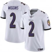 Cheap Men's Baltimore Ravens #2 Nate Wiggins White 2024 Draft Vapor Limited Football Jersey
