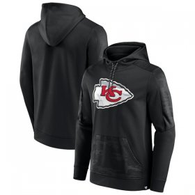 Wholesale Cheap Men\'s Kansas City Chiefs Black On The Ball Pullover Hoodie