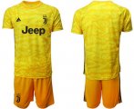 Wholesale Cheap Juventus Blank Yellow Goalkeeper Soccer Club Jersey