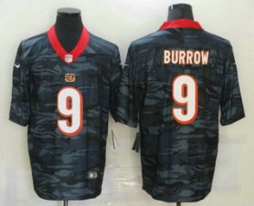 Wholesale Cheap Men\'s Cincinnati Bengals #9 Joe Burrow 2020 Camo Limited Stitched Nike NFL Jersey