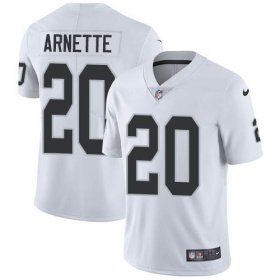 Wholesale Cheap Nike Raiders #20 Damon Arnette White Men\'s Stitched NFL Vapor Untouchable Limited Jersey