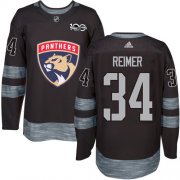 Wholesale Cheap Adidas Panthers #34 James Reimer Black 1917-2017 100th Anniversary Stitched NHL Jersey