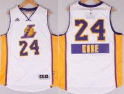 Wholesale Cheap Los Angeles Lakers #24 Kobe Bryant Revolution 30 Swingman 2014 Christmas Day White Jersey