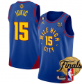 Wholesale Cheap Men's Denver Nuggets #15 Nikola Jokic Blue 2023 Finals Statement Edition With NO.6 Patch Stitched Basketball Jersey