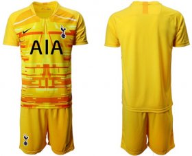 Wholesale Cheap Tottenham Hotspur Blank Yellow Goalkeeper Soccer Club Jersey