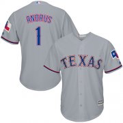 Wholesale Cheap Rangers #1 Elvis Andrus Grey Cool Base Stitched Youth MLB Jersey