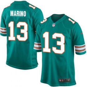 Wholesale Cheap Nike Dolphins #13 Dan Marino Aqua Green Alternate Youth Stitched NFL Elite Jersey
