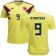 Wholesale Cheap Colombia #9 R.Martinez Home Soccer Country Jersey