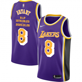 Wholesale Cheap Men\'s Los Angeles Lakers #8 Kobe Bryant Purple R.I.P Signature Swingman Jerseys