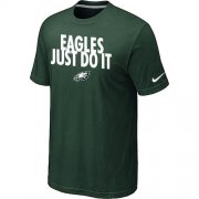Wholesale Cheap Nike Philadelphia Eagles Just Do It Dark Green T-Shirt