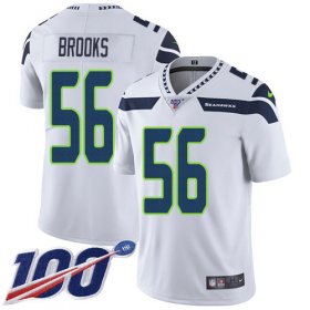 Wholesale Cheap Nike Seahawks #56 Jordyn Brooks White Men\'s Stitched NFL 100th Season Vapor Untouchable Limited Jersey