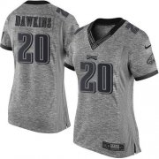 Wholesale Cheap Nike Eagles #20 Brian Dawkins Gray Women's Stitched NFL Limited Gridiron Gray Jersey