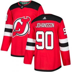Wholesale Cheap Adidas Devils #90 Marcus Johansson Red Home Authentic Stitched NHL Jersey
