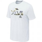Wholesale Cheap Men's Baltimore Ravens 2012 Super Bowl XLVII On Our Way T-Shirt White