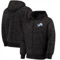 Wholesale Cheap Men's Detroit Lions G-III Sports by Carl Banks Heathered Black Discovery Sherpa Full-Zip Jacket