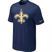 Wholesale Cheap Nike New Orleans Saints Sideline Legend Authentic Logo Dri-FIT NFL T-Shirt Midnight Blue