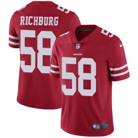 Wholesale Cheap Nike 49ers #58 Weston Richburg Red Team Color Youth Stitched NFL Vapor Untouchable Limited Jersey