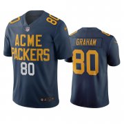 Wholesale Cheap Green Bay Packers #80 Jimmy Graham Navy Vapor Limited City Edition NFL Jersey