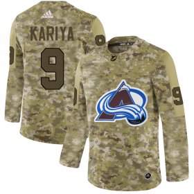 Wholesale Cheap Adidas Avalanche #9 Paul Kariya Camo Authentic Stitched NHL Jersey