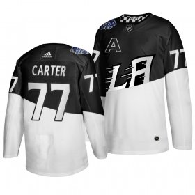 Wholesale Cheap Adidas Los Angeles Kings #77 Jeff Carter Men\'s 2020 Stadium Series White Black Stitched NHL Jersey