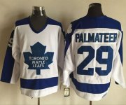 Wholesale Cheap Maple Leafs #29 Mike Palmateer White/Blue CCM Throwback Stitched NHL Jersey
