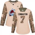 Wholesale Cheap Adidas Avalanche #7 Kevin Connauton Camo Authentic 2017 Veterans Day Women's Stitched NHL Jersey