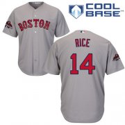 Wholesale Cheap Red Sox #14 Jim Rice Grey Cool Base 2018 World Series Stitched Youth MLB Jersey