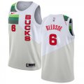 Wholesale Cheap Nike Bucks #6 Eric Bledsoe White NBA Swingman Earned Edition Jersey