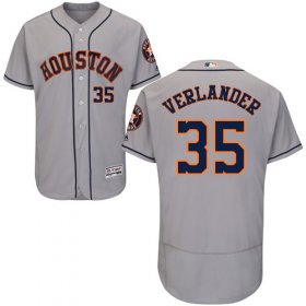Wholesale Cheap Astros #35 Justin Verlander Grey Flexbase Authentic Collection Stitched MLB Jersey
